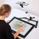 YIFMEIG Overhead Tripod for Mini Projector - Phone Holder,Camera Stand,Webcam,Stronger Support with Clip for Cookie Decorating,eaching Online Live Streaming and Showing 360 Rotation