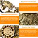 WICHEMI Vintage Phone Retro Rotary Dial Phones Landline Telephone Old Fashion Antique Phone Old School Telephones for Home Office Cafe Bar Star Hotel Decor (Golden)