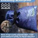 Outdoor Faucet Covers for Cold Winter, Outside Insulated Water Hose Bib Sock Protector, Blue (2 Pack)