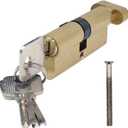 70mm Solid Brass Lock Cylinder with 3 Keys Universal Anti-Theft Door Lock Cylinder for Indoor Wood Doors Lock Head