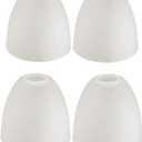 4 Pack Frosted Glass Shade, Bell Shaped Light Fixture Replacement Glass Lamp Globe or Cover with 1-5/8-Inch Fitter for Chandelier Wall Sconce Pendant Light G0109
