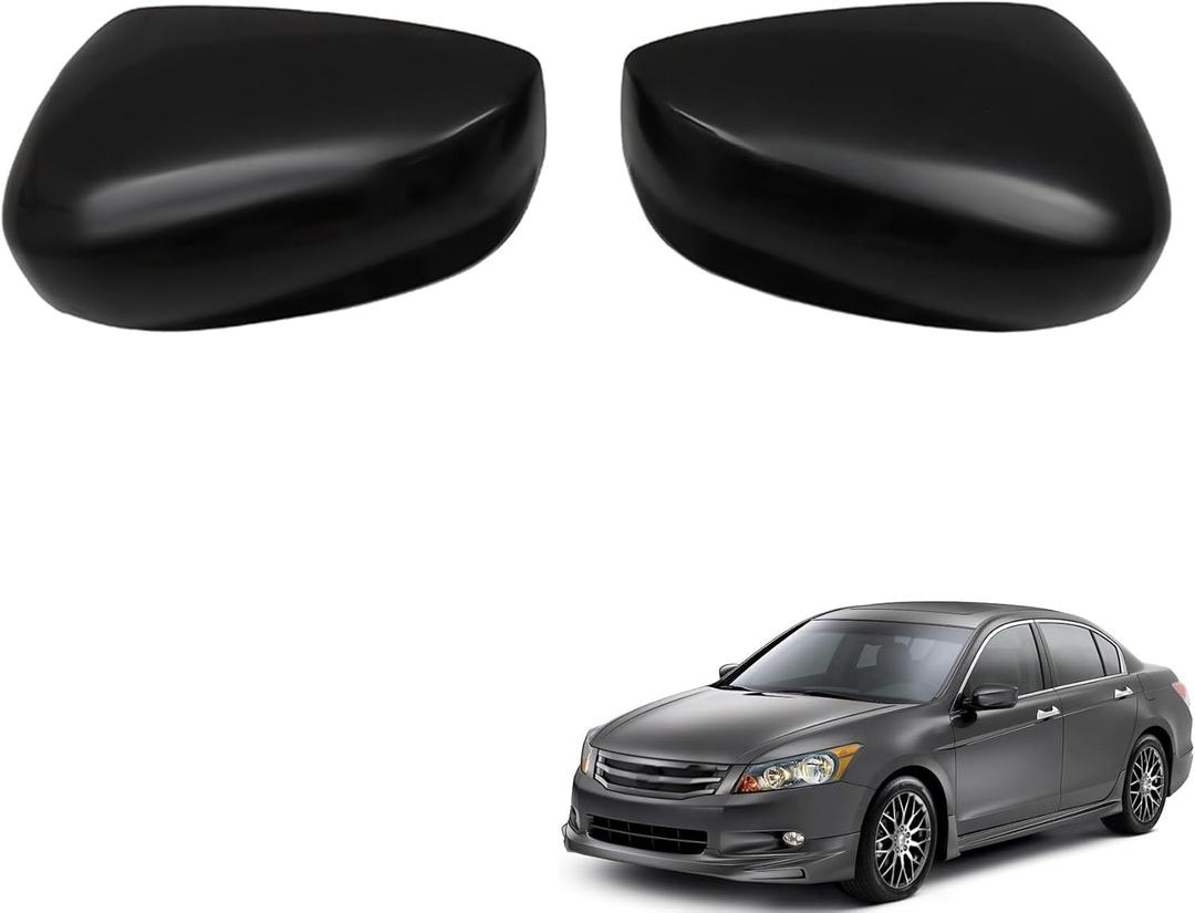 munirater 2Pcs Front Driver Side and Passenger Side Rearview Mirror Cover Cap Replacement for 2008-2012 Accord