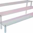 MY MIRONEY 3 Tier Acrylic Riser Display Shelf Iridescent Display Stand Figurines Decoration Organizer Cupcakes Holder for Display Food Desserts Collectibles Perfume Makeup(15.75" x 7.28" x 5.91")