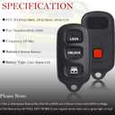 MechanMagic 2PCS Key Fob Remote Replacement Fits for Toyota 4Runner 1999 2000 2001 2002 2003 2004 2005 2006 2007-2009/Sequoia 2001-2007 HYQ12BBX Keyless Entry Remote Control HYQ12BAN/HYQ1512Y