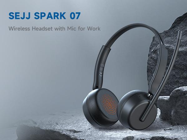 Wireless Headset with Mic for Work