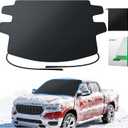 Zanch Upgrade Windshield Cover for Ice & Snow [Fast Install & Removal] 600D Oxford Fabric Against Magnetic Fit Snow, Ice, Frost, Winter Accessories - Fit for Pickup/Large SUV/MPV - (70''x54'')