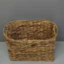 Tatuo Seagrass Magazine Baskets Magazine Holder Tall Narrow Woven Storage Wicker Basket Floor Bathroom Home Office Handwoven Holder for Books, Newspaper, File and Mail(Light Brown)