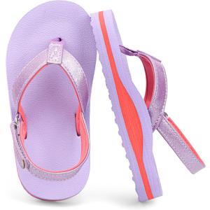 INMINPIN Toddler Boys Girls Flip Flops Comfortable Cushion Mat Summer Beach Pool Sandals Little Kids Non Slip Slide Sandal with Backstrap