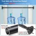 Heavy Duty Shower Rod - Industrial Shower Curtain Rod Wall Mounted for Bathroom,Room Divider,Outdoor Patio - 28 to 62"Adjustable Closet Rod for Hanging Clothes,Black