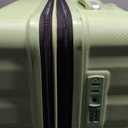 Lightweight Luggage with Spinner Wheels & YKK Zipper, 3-Piece Travel Suitcase ABS+PC Hardshell Luggage Set with TSA Lock, Light Avocado Green (20+24+28 inch)