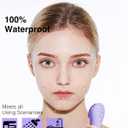 NgraCoola CLIE Facial Cleansing Brush - Waterproof & Rechargeable Face Scrubber for Men & Women, Cleansing, Exfoliating & Massaging - Violet