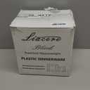 Liacere 100PCS Black Plastic Plates-Premium Black Square Disposable Plates-Include 50PCS 9.5inch Dinner Plates - 50PCS 6inch Dessert Plates for Party & New Year & Halloween