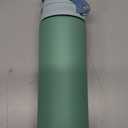 24oz Stainless Steel 2-in-1 Straw and Chug Water Bottle with Push Lid, Sage