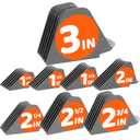 AFANSO Mega Hair Clipper Guards, 8pcs Gray, Fits Most Wahl Full Size Hair Clippers (3 Inch 8pcs)