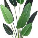 Fopamtri Artificial Bird of Paradise Plant Fake Tropical Palm Tree for Indoor Outdoor, Perfect Faux Plants for Home Garden Office Store Decoration, 5 Feet-1 Pack
