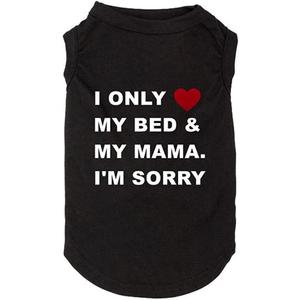 Dog Shirts Letter Printed Vest for Small Large Dogs Slogan Costume Dog Pajamas Puppy Gift Pet Clothes Mama's Boy (Large, O-Black)