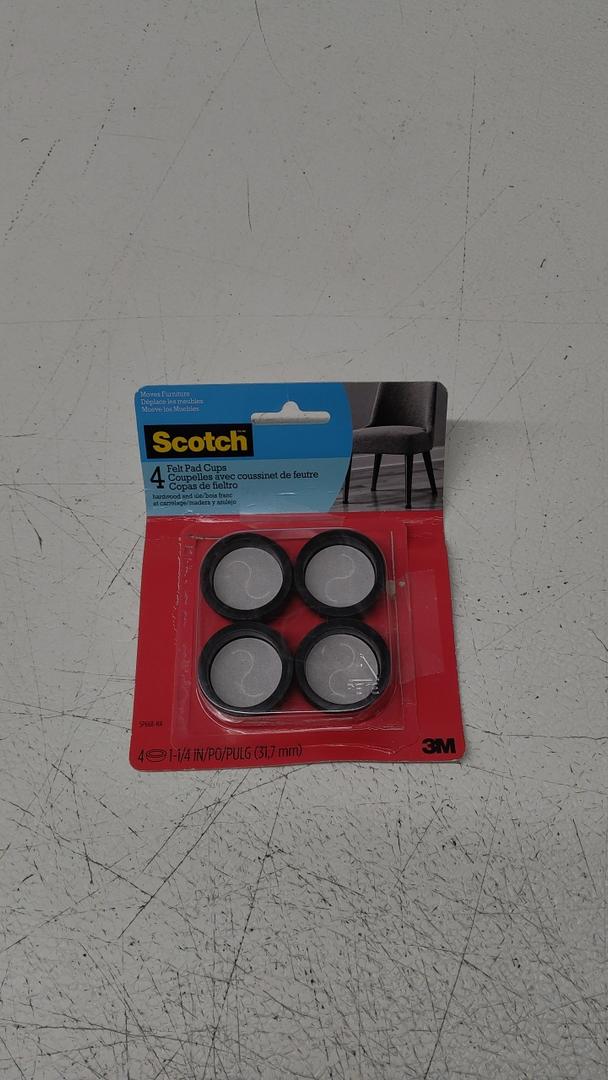 Scotch 4 Felt Pad Cups 1.25in