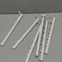 WRINGKIT 6 Pack Gridwall Waterfall Hooks, 15.8 Inch Waterfall Faceout with 6 Balls, White Gridwall Clothes Hanger, Heavy Duty Wire Wall Grid Panel Hook for Garment Retail, Home, Garage