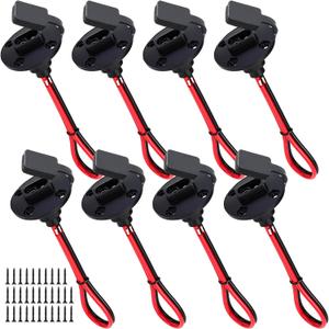 Flutesan 8 Pcs 16 AWG Power Socket Compatible with SAE Sidewall Port SAE Connector Weatherproof Solar Panel Mount Recessed Flush Mountable with 32 Screws for Solar Generator Battery Charger