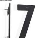 3 x 4 Inch Black Aluminum Letters, Floating House Address Numbers for Outside, Modern Metal Door Numbers Letters, Metal House Address Letter and Number for Home Office Apartment (0)