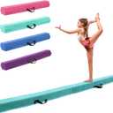 FBSPORT 8ft/9ft/9.5ft Balance Beam Folding Gymnastics Beam Foam Balance Floor Beam Equipment for Kids Adults, Suede Cover Anti Slip Base with Carry Bag for Home School Gym Training