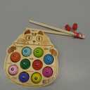 Montessori Magnetic Wooden Fishing Game for Toddlers 1-3 Years Old,Fine Motor Skills Early Learning Eyes Hands Cooperation Toy for Boys & Girls Great Birthday Gift