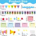 2 x Pencil Theme Staff Shout Outs Bulletin Board Decorations Colorful Back to School Bulletin Board Set Appreciation and Recognition DIY Craft Cutouts for Classroom Door Decor Supplies