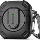 RFUNGUANGO for AirPods 2nd Generation tective case, 2024 New Space-Themed tective case. Compatible with Airpods 1/2 and, [Black] (AirPods 2 Case, A-Black)