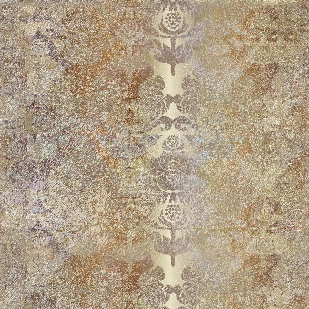 Decorative Peel and Stick Wallpaper, Vintage Damask Gold and Brown,Self Adhesive Wallpaper for Bedroom Furniture Paper Removable Wall Decorations 17.3in x 118in, 14.2Square Ft/Roll