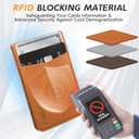 for iPhone 16 Pro Max Leather Wallet Case, Compatible with Magsafe, 2 in 1 Detachable Magnetic Card Holder, RFID Blocking Kickstand Credit Slots Flip Case for Men Women, Brown