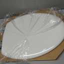 MAYFAIR 1844CP 000 Toilet Seat with Chrome Hinges will Never Come Loose, ELONGATE , White