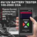 KINGBOLEN BM580 6V 12V Car Battery Tester, 100-2000CCA Voltage Tester, Precision Digital Auto Battery Analyzer, Loading/Charging/Starting System Tester for Cars SUV ATV Boats Motorcycles Vehicle