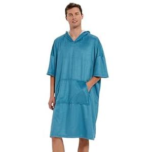 KFUBUO Surf Poncho Mens Towel Robe with Hood Changing Towel Poncho Adult Terry Cloth Swim Towels Quick Dry for Swimmers