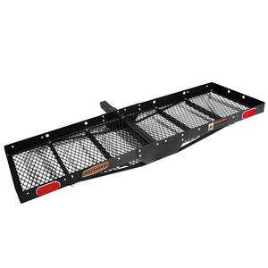 Rockland Steel Foldable Cargo Carrier with Reflectors, 750 LBS Capacity, 60" x 20" x 2.5", Hitch Mount for 2" Receivers, Compatible with Class III & IV, Folding Tray Hitch Basket for Cars SUVS Vans