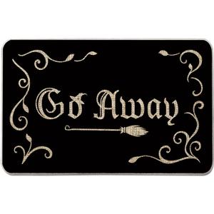 GAGEC Halloween Door Mat Outdoor Rug Go Away Doormat Happy Halloween Rugs Farmhouse Decor Home Kitchen Floor Front Door Mats 17 x 27 Inch