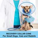 Vivifying Dog Cones for Small Dogs, Adjustable 5.7-8in Pet Cone, Lightweight Recovery Elizabethan Collar for Cats, Puppies and Mini Dogs (Blue), Size: M(Neck: 5.7-8.0 in)
