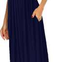 Hount Women's Summer Sleeveless Striped Flowy Casual Long Maxi Dress with Pockets (Medium)