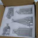 Fixwal Set of 5 Bud Vases, Small Vase for Flowers, Glass Vase for Home Decor, Wedding Decorations, Clear Flower Vases for Centerpieces, Vintage Vase for Home Decor
