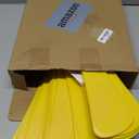 25 Pcs Large Closet Dividers and 50 Pcs White Blank Cards 18 Inch Clothing Rack Size Dividers for Hanging Clothes, Yellow Garment Rack Tag for Clothes Organization