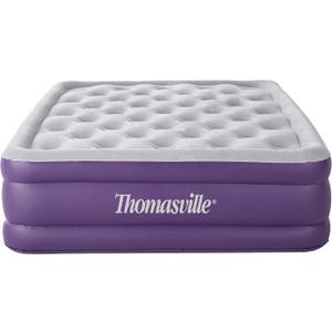 Thomasville Sensation Air Bed Mattress with Express Pump and Coil-in-Coil Comfort, 15" Queen