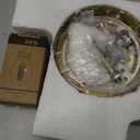 Mid Century Modern Globe Semi Flush Mount Ceiling Light Fixture Frosted Glass with Gold Brass Finish,1-Light Sphere Glass Pendant Lights for Aisle Porch Stairway Closet Kitchen Laundry Room(Bulb Incl) (6 inch)