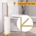 Toilet Paper Holder Stand, Bathroom Toilet Paper Stainless Steel Pedestal Tissue Roll Holder, Free Standing Toilet Paper HolderGold