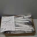 Folding Walkers for Seniors with 2 Skis and 5" Wheels, Lightweight Adult Rolling Walker, Supports Up to 350 Pounds, Adjustable Height, Aluminum Standard Walker, Silver