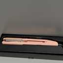 AINA Hair Straightener Brush, Flat Iron | Titanium Plates Dual Voltage Hair Straightening Curling Iron 2 in1 | Resolve Tangled frizz (Pink)