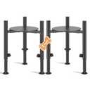 2 Pack Adjustable Dog Bowls Elevated Stand, 4 Heights, Wide 6-10",Oppro Metal Raised Tall Single Food Bowl Holder, Sturdy Lifted Water Feeder with Tray for Medium Large Small Breed,H:8”/10”/12”/13.8”