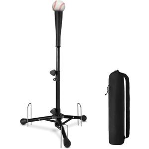 Baseball Tee For Kids, Easy Adjustable Batting Tee From 20.85 to 31.30 Inches, Foldable and Stable Baseball Tees for Hitting with Portable Bag, Softball Tee for Children Aged 3-10 Baseball Training