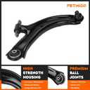Front Lower Control Arms w/Ball Joints Replacement Suspension Kit for Nissan Sentra 2007-2012 Driver & Passenger Side K620373 K620374 (2PCS)