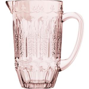 Elle Decor Vintage Glass Pitcher | Water Carafe Jug for Iced Tea, Homemade Milk, Juice, and Beverages | Glass Carafe for Mimosa Bar | Sangria Pitchers | 43.9 OZ.
