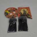 Halloween Plates and Napkins, Halloween Party Supplies, Orange Pumpkin Paper Plates, Disposable Tableware for halloween Party Decoration, Serves 20