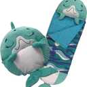 Happy Nappers Pillow & Sleepy Sack Medium Dolphin 54" Comfy, Cozy, Compact, Super Soft, Warm, All Season, Sleeping Bag with Pillow